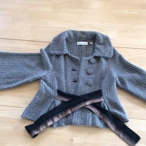Anthropologie Cropped Sweater Jacket XL vintage